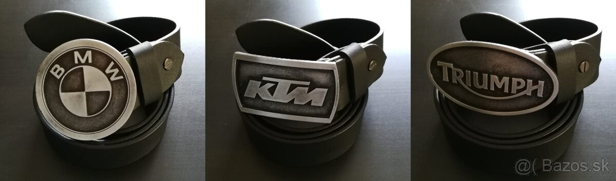 Luxusní kožený opasek s přezkou VESPA - nový, nepoužitý - 4