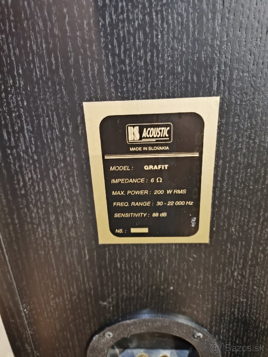 Stĺpové reproduktory BS Acoustic - čierne (pár). - 4