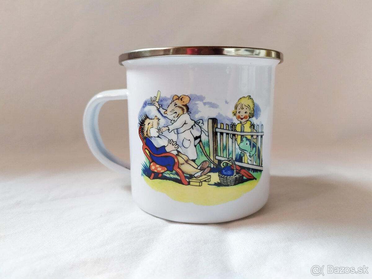 Smaltované hrnčeky s retro obrázkami - 4