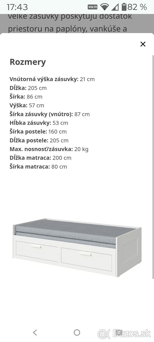 Ikea Brimnes postel - 4