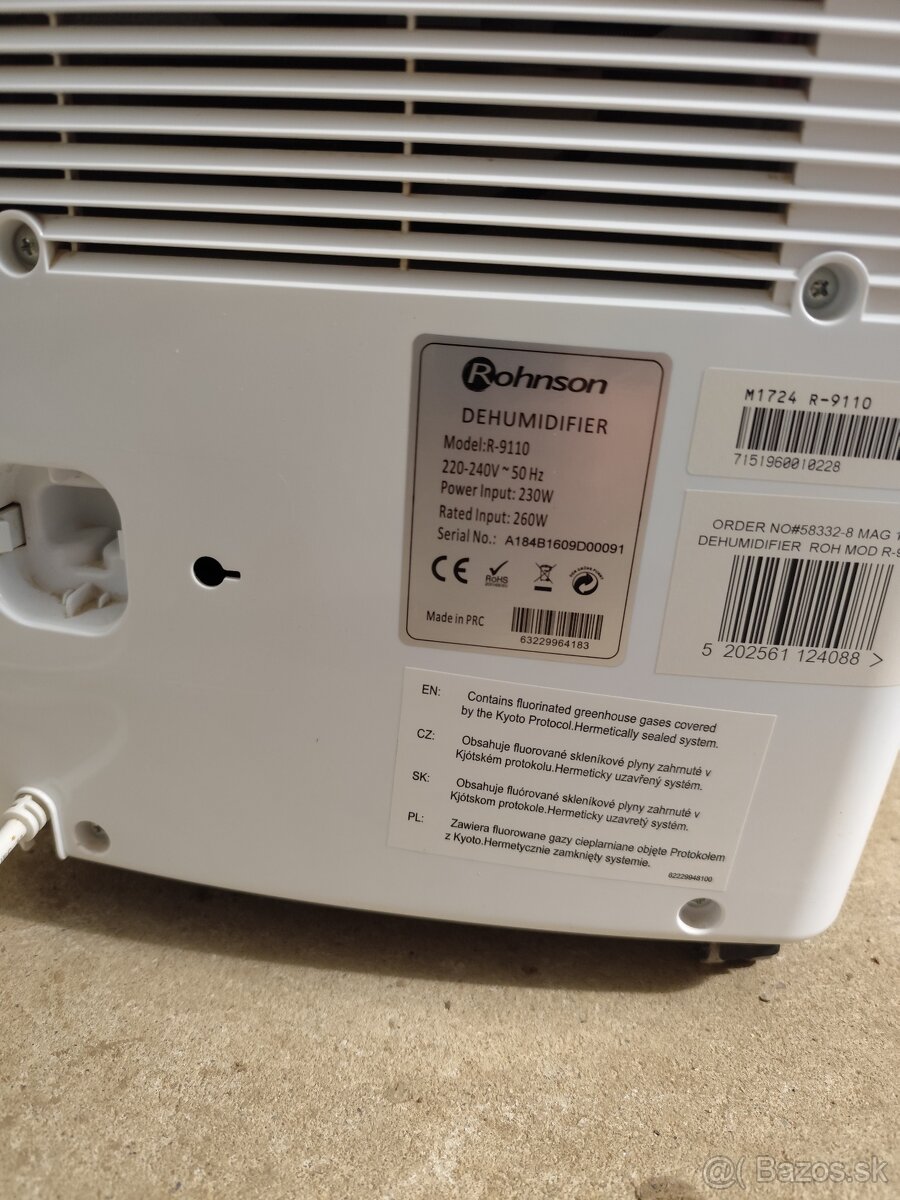 Predam odvlhčovač Rohnson R9110 - 4