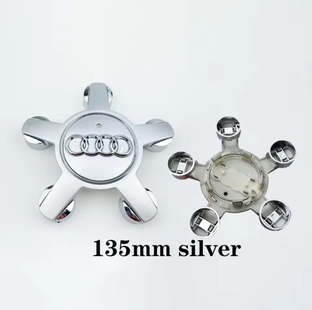 AUDI hviezdicove krytky diskov čierne/šedé/strieborné - 4
