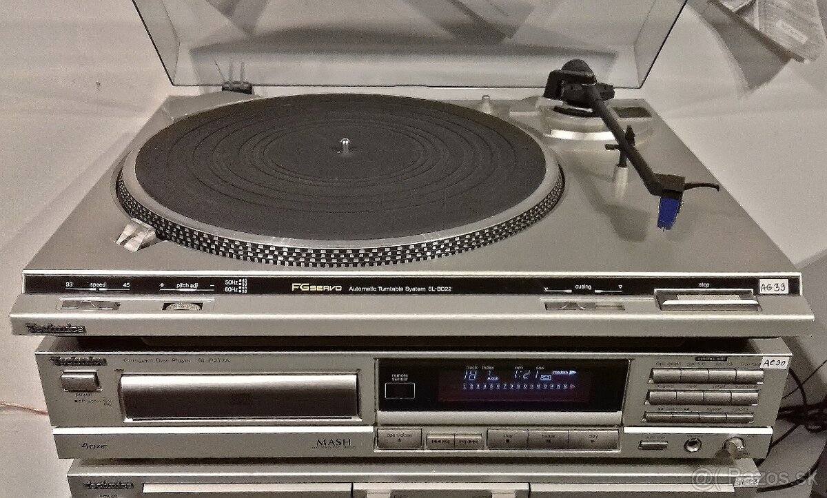 Zostava TECHNICS gramofon, CD, tape 2- deck, receiver = B06 - 4