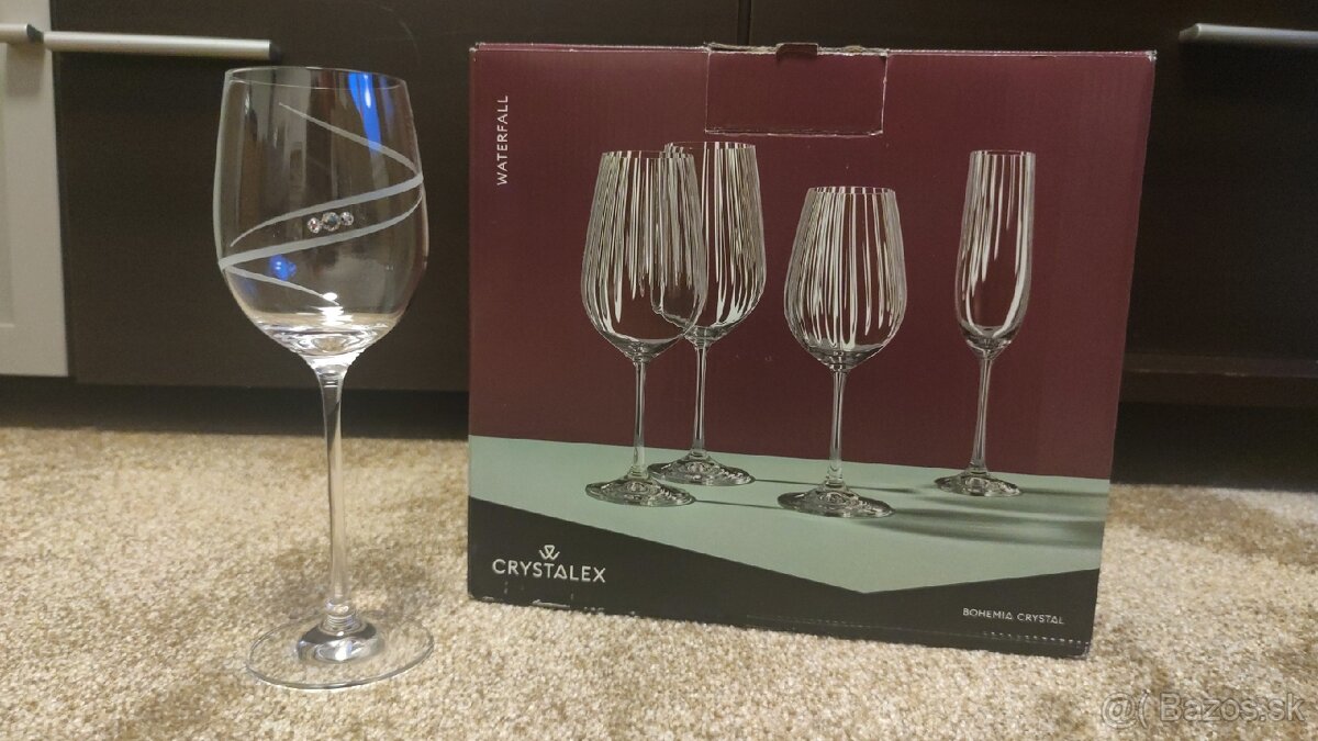 Predám poháre na víno/ Swarovski - 4