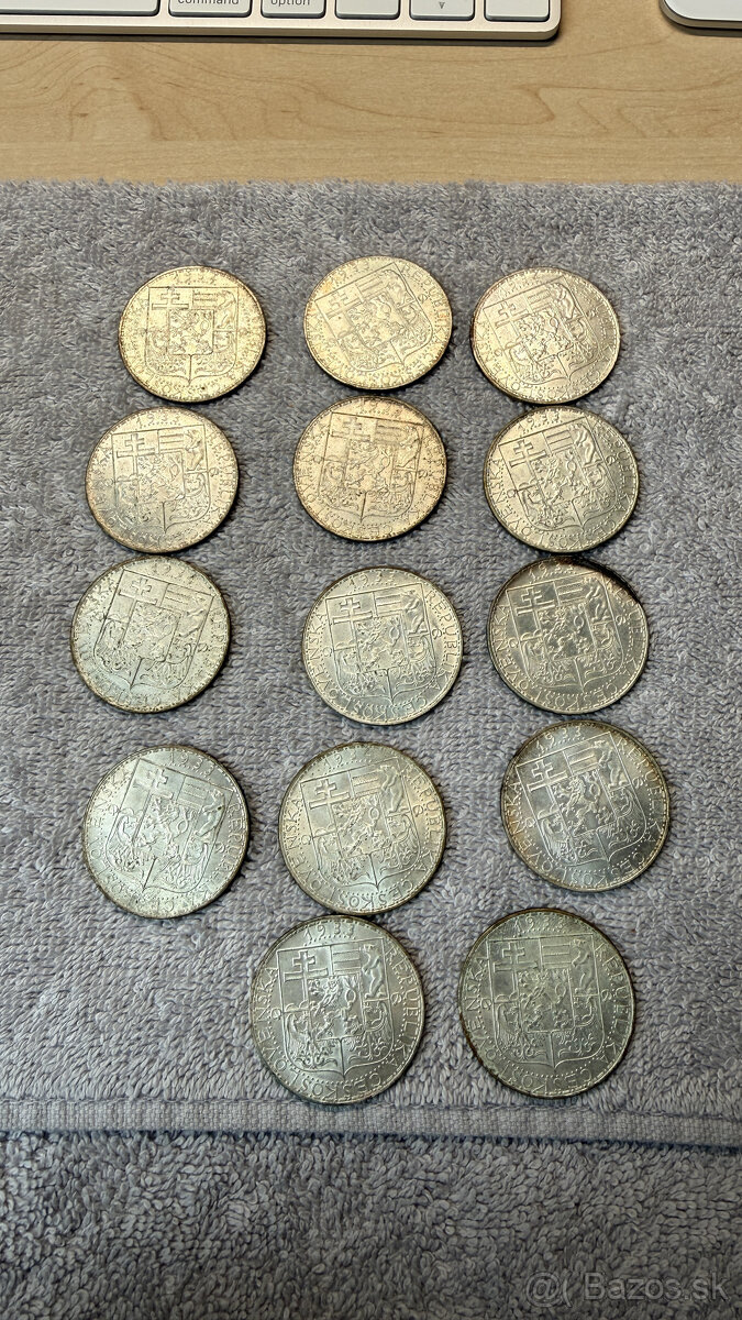 Stříbrná mince Československo – 20 Kčs 1933 (15. výročí repu - 4