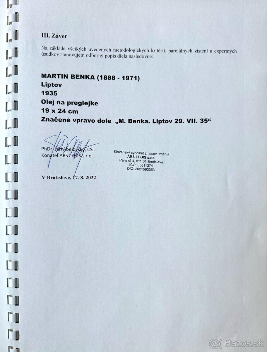 Martin Benka - LIPTOV - 4