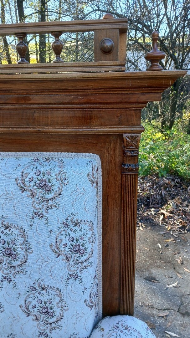 Secesná masivna trojsedačka - 4