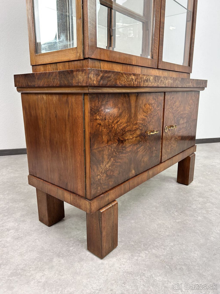 Art deco orechová vitrína 1930 - 4