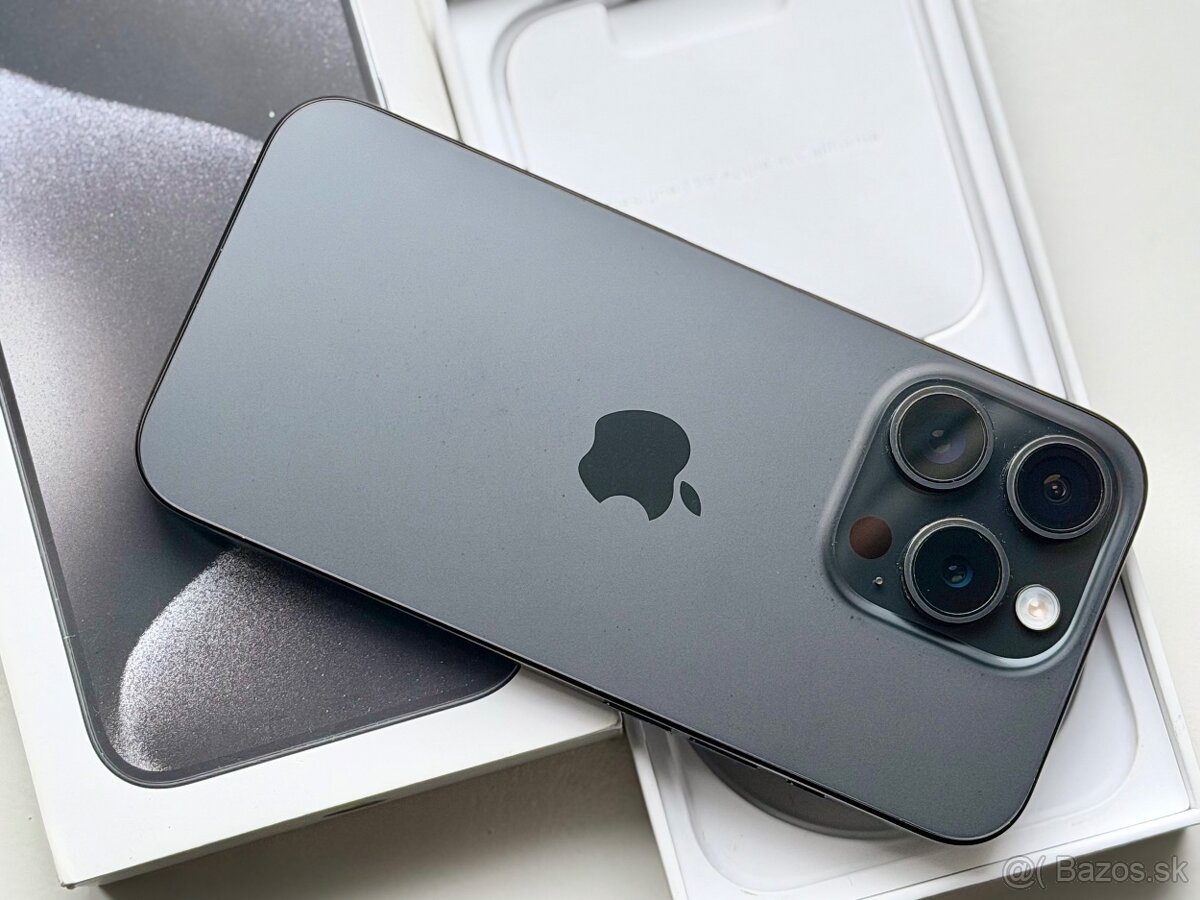 iPhone 15 Pro Black Titanium BATERIE 100% TOP - 4