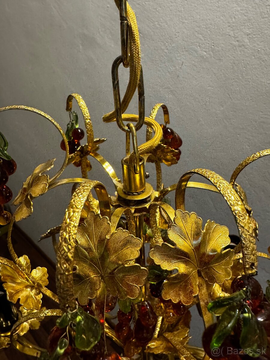 Starožitný luster ŽELEZNOBRODSKÉ SKLO - 4