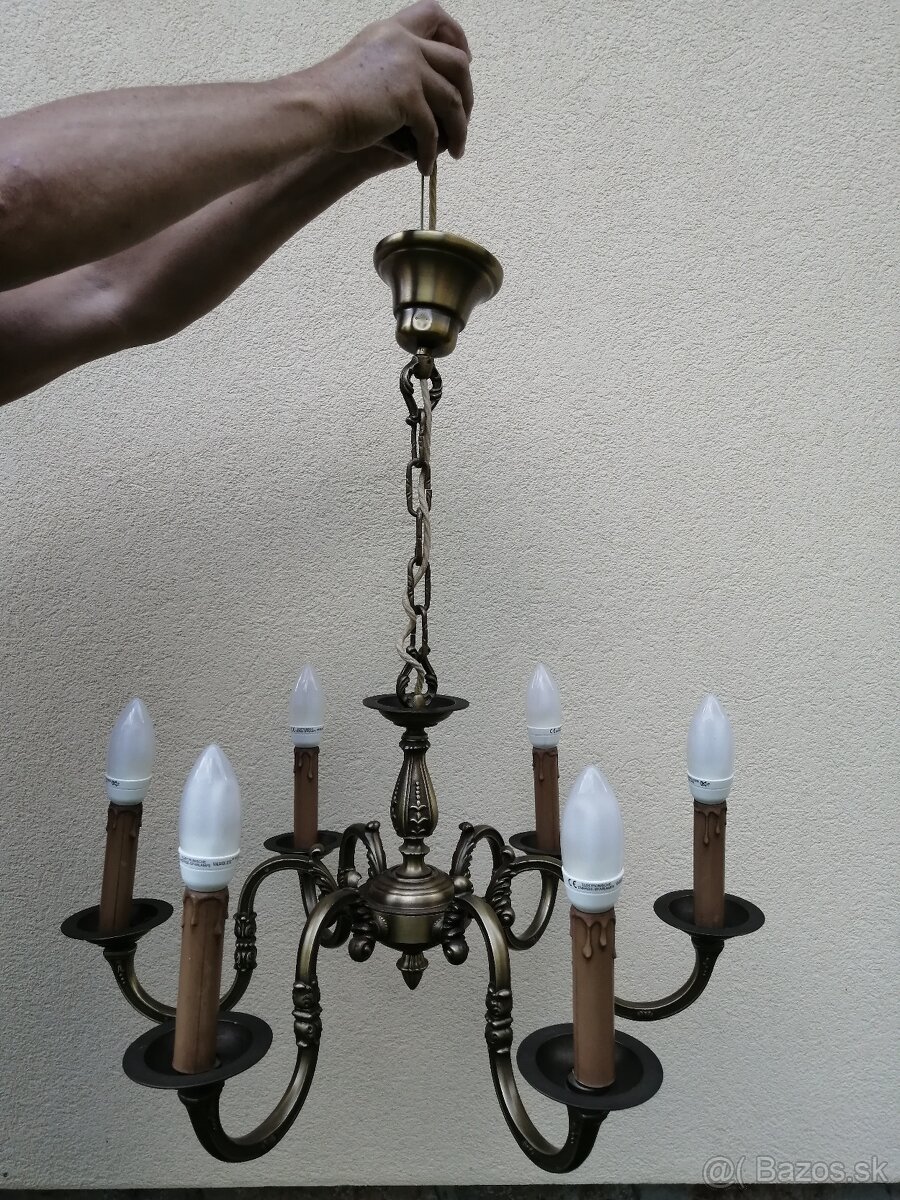 Mosadzný luster z Nemecka - 4