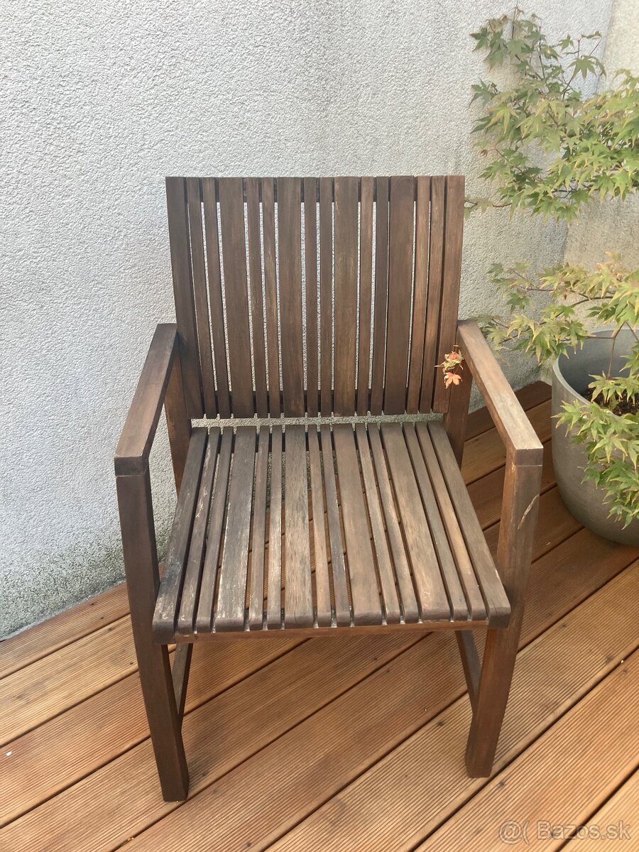 4 drevene stolicky z akacie - 4