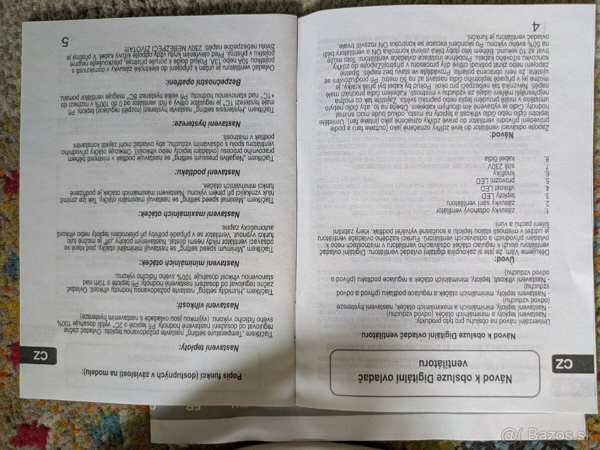 GSE regulátor teploty, podtlaku a minimální rychlosti - 4