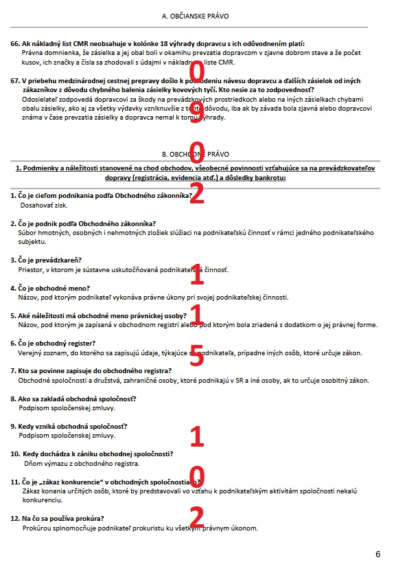 Príprava na skúšky z medzinárodnej nákladnej dopravy - 4