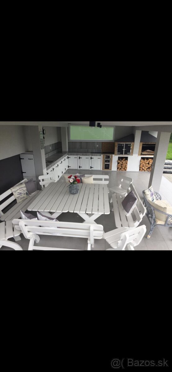 Masívne Sedenie na terasu. - 4