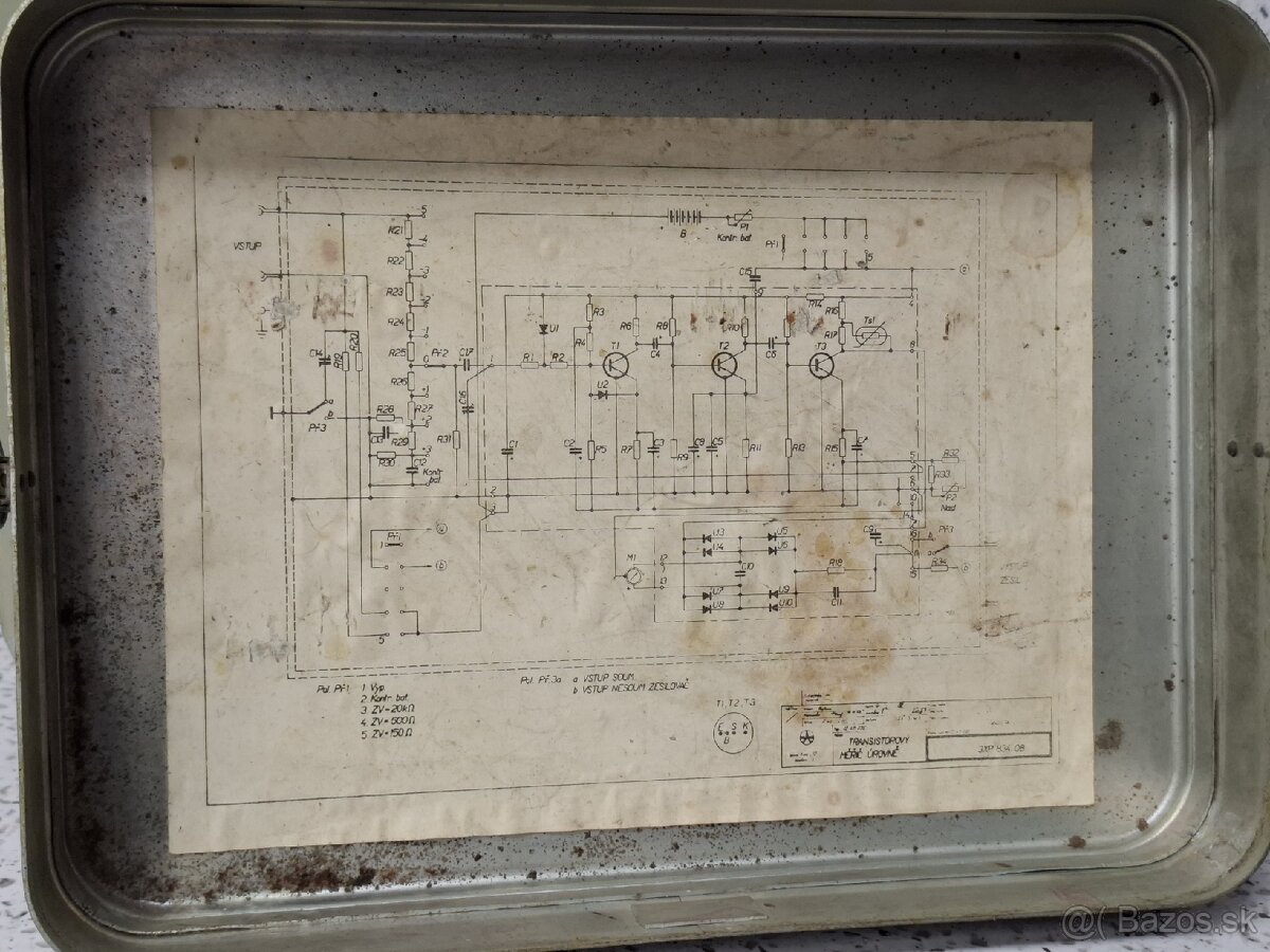 Merák 》Tesla 12XN036 》Tranzistorový Merač Úrovne 30Hz-300kHz - 4
