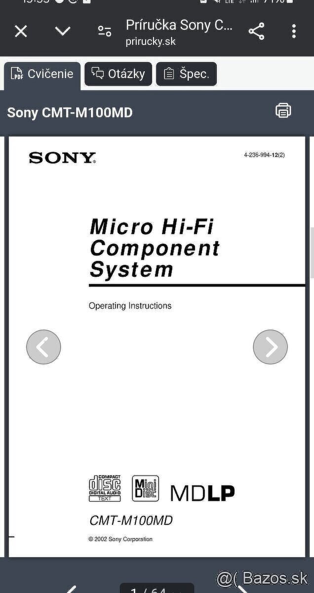 6v1 Nahrávanie minidisc LONG PLAY veža Sony ATRACK 3 - 4