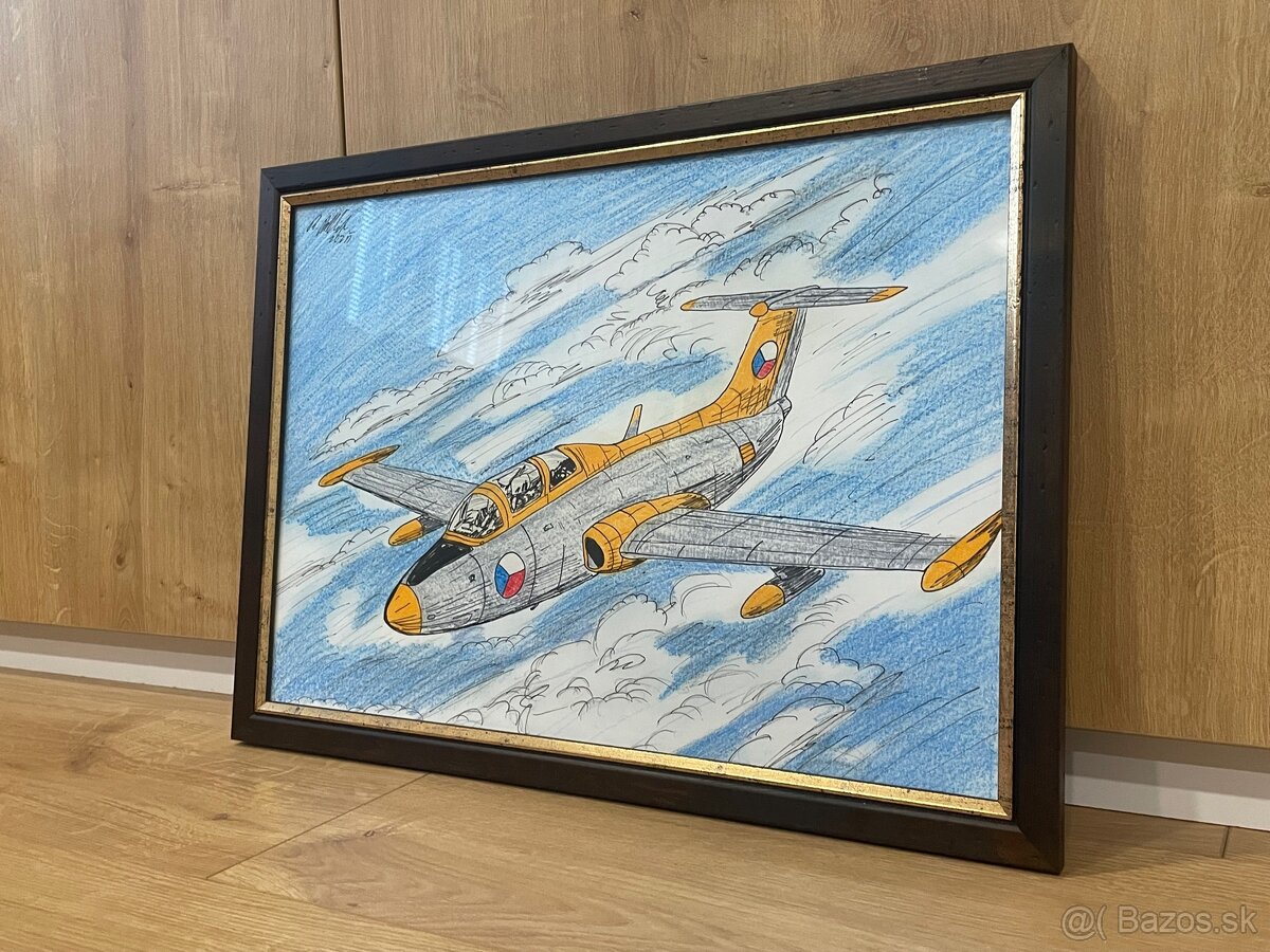 Ručne maľovaný obraz stíhačky - 4