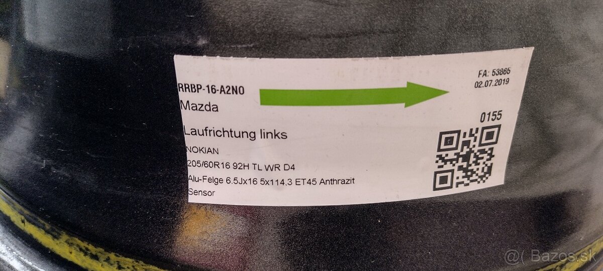 Alu Disky Mazda 6,5Jx16H2 5x114,3 ET45 - 4