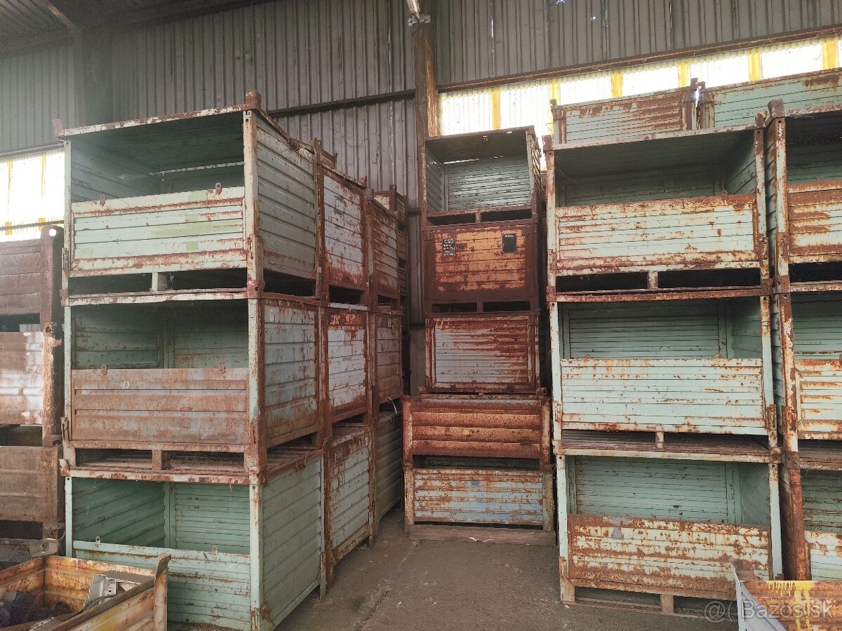PREDÁM POUŽITÉ KOVOVÉ PALETY, BEDNE - 4