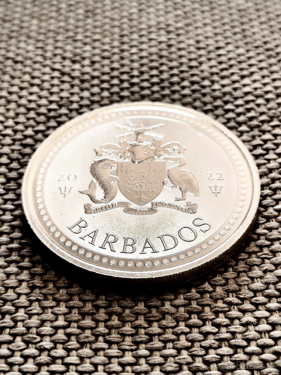 Barbados Trojzubec 2022, 999, 1oz - 4