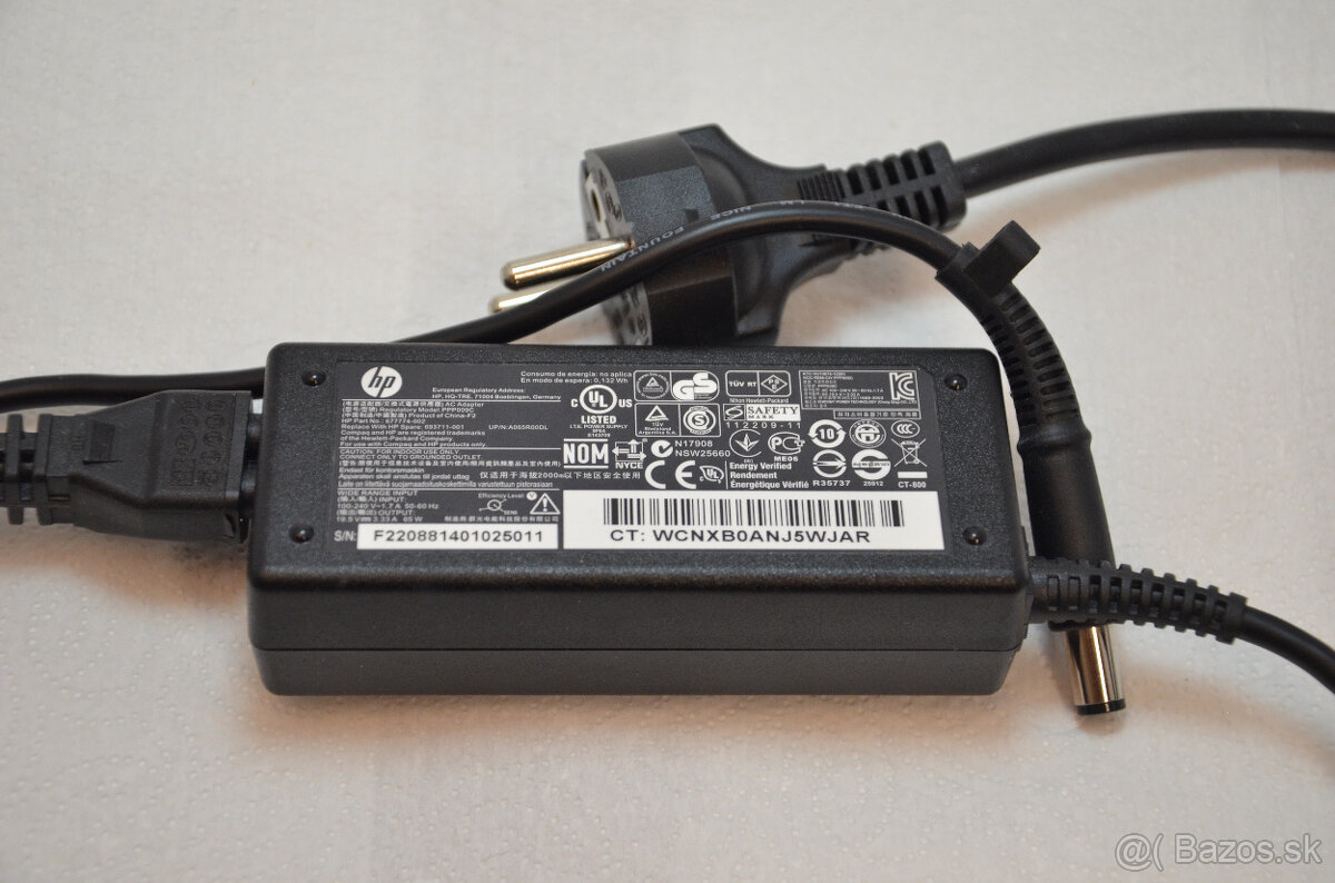 HP Napájací Adaptér 65W(19,5V/3,33A) - tučný konekt 7,4/5mm - 4