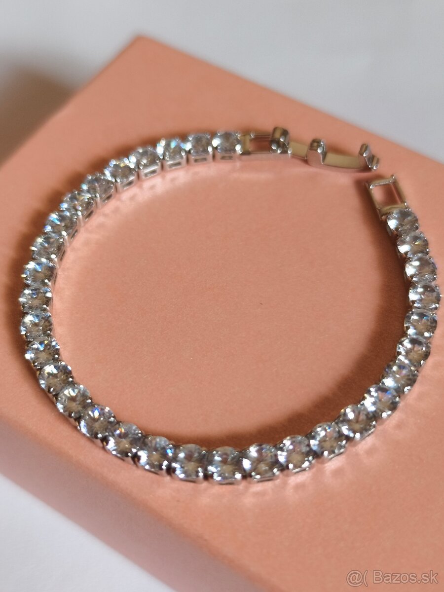 Tenisový náramok striebro 925 - 4