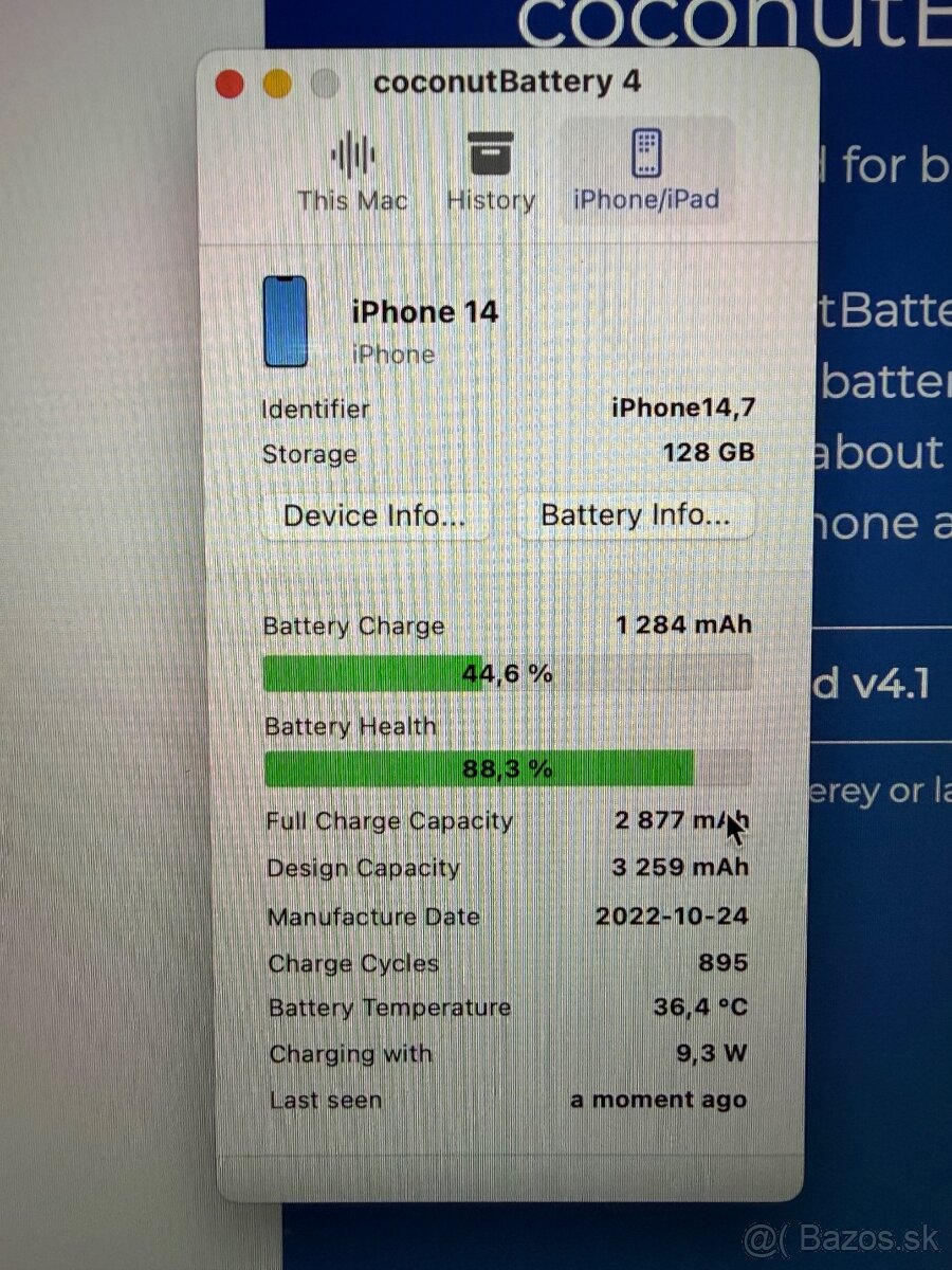 Predám i phone 14 midnight 128GB - 4