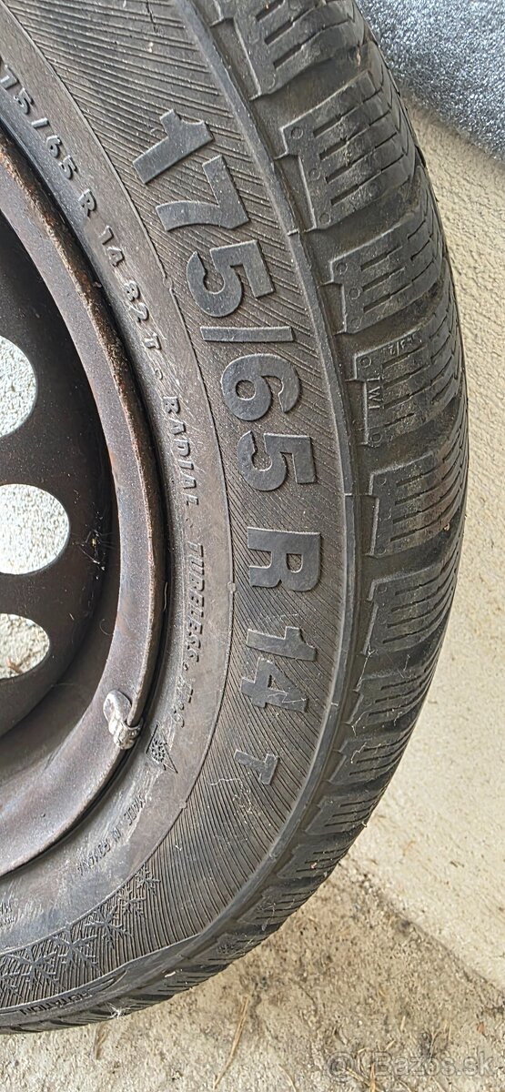 Plechový disk s pneumatikou R-14 175/65 - 4