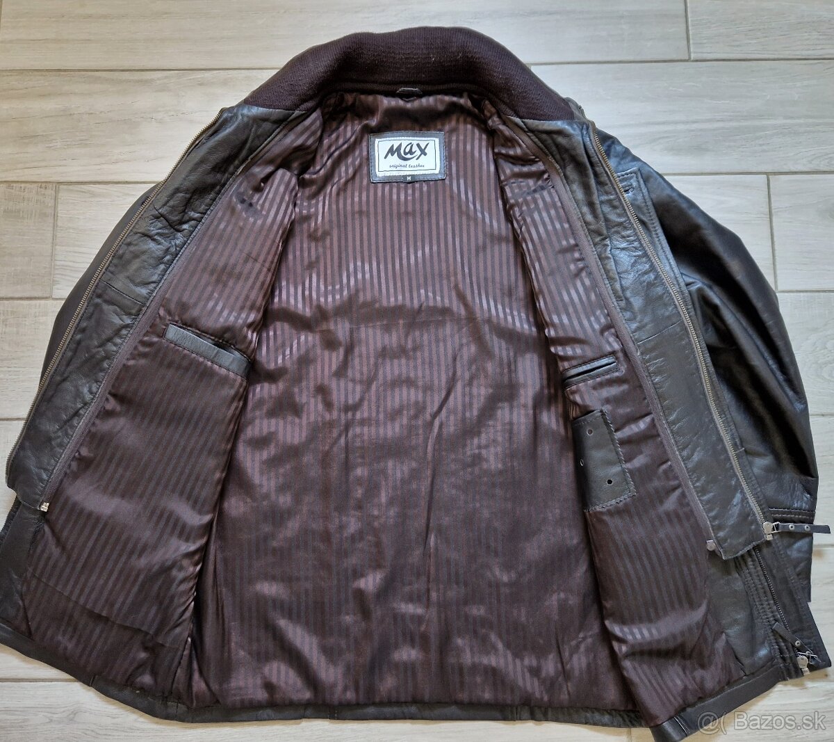 Pánská kožená bunda Max velikost M pravá kůže - 4