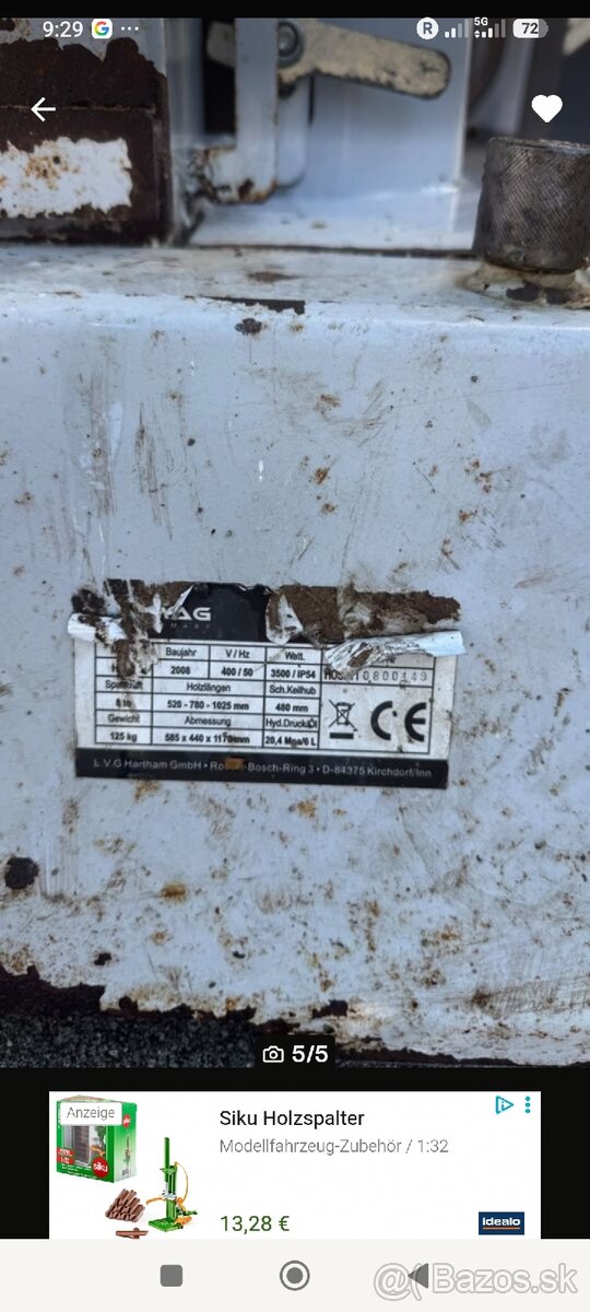 Hydraulická štiepačka 8ton - 4