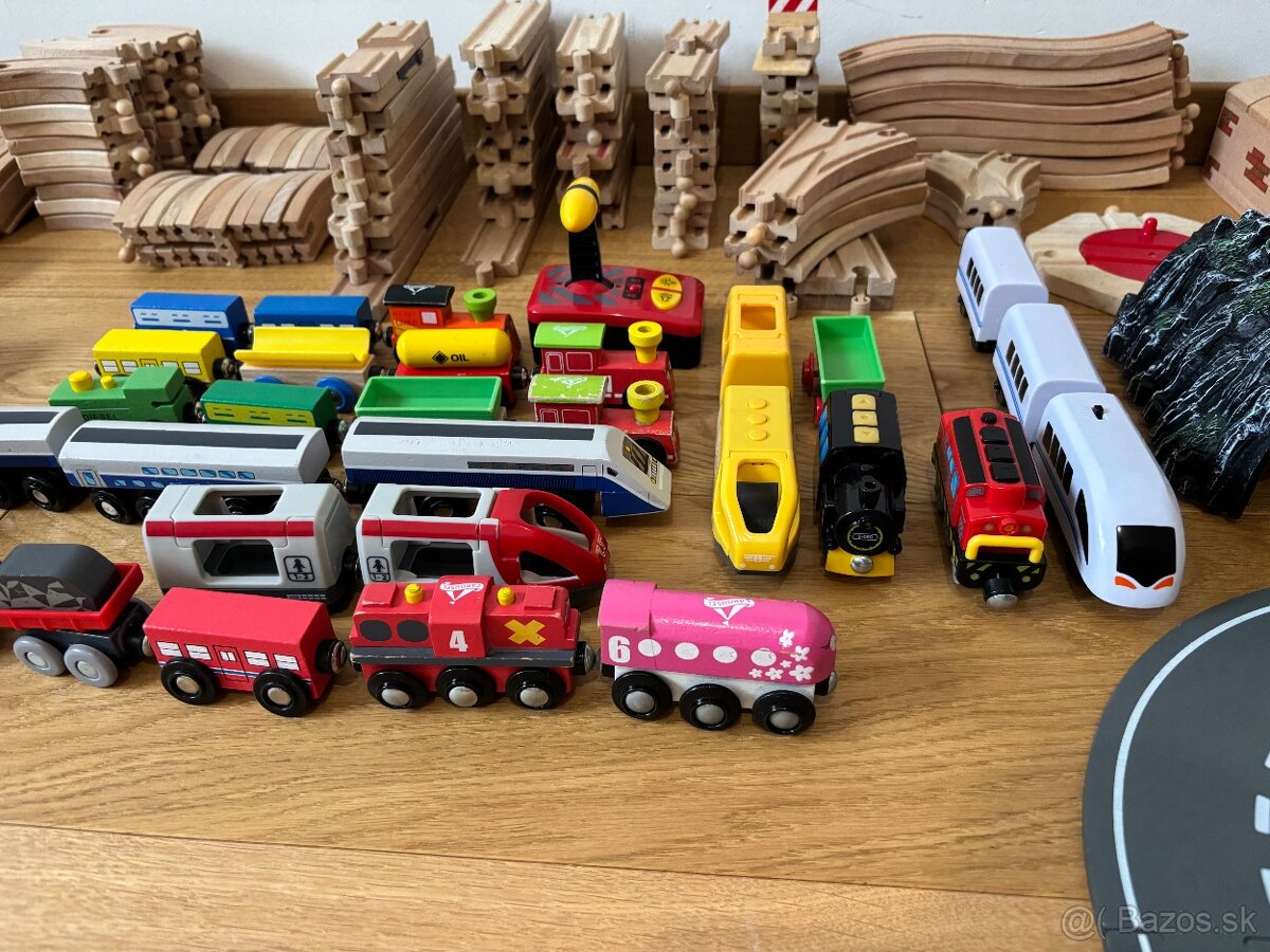 Drevená vláčiková súprava - Mega set 190+ - 4