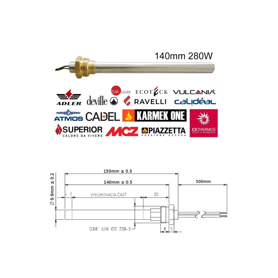 Zapaľovacie špirále (odporové zapalovače) pre peletové pece - 4