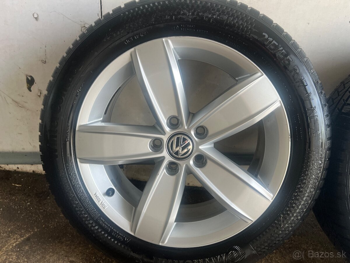 17” 5x112 r17 Originál VW hliníkové disky 215/55 r17 - 4