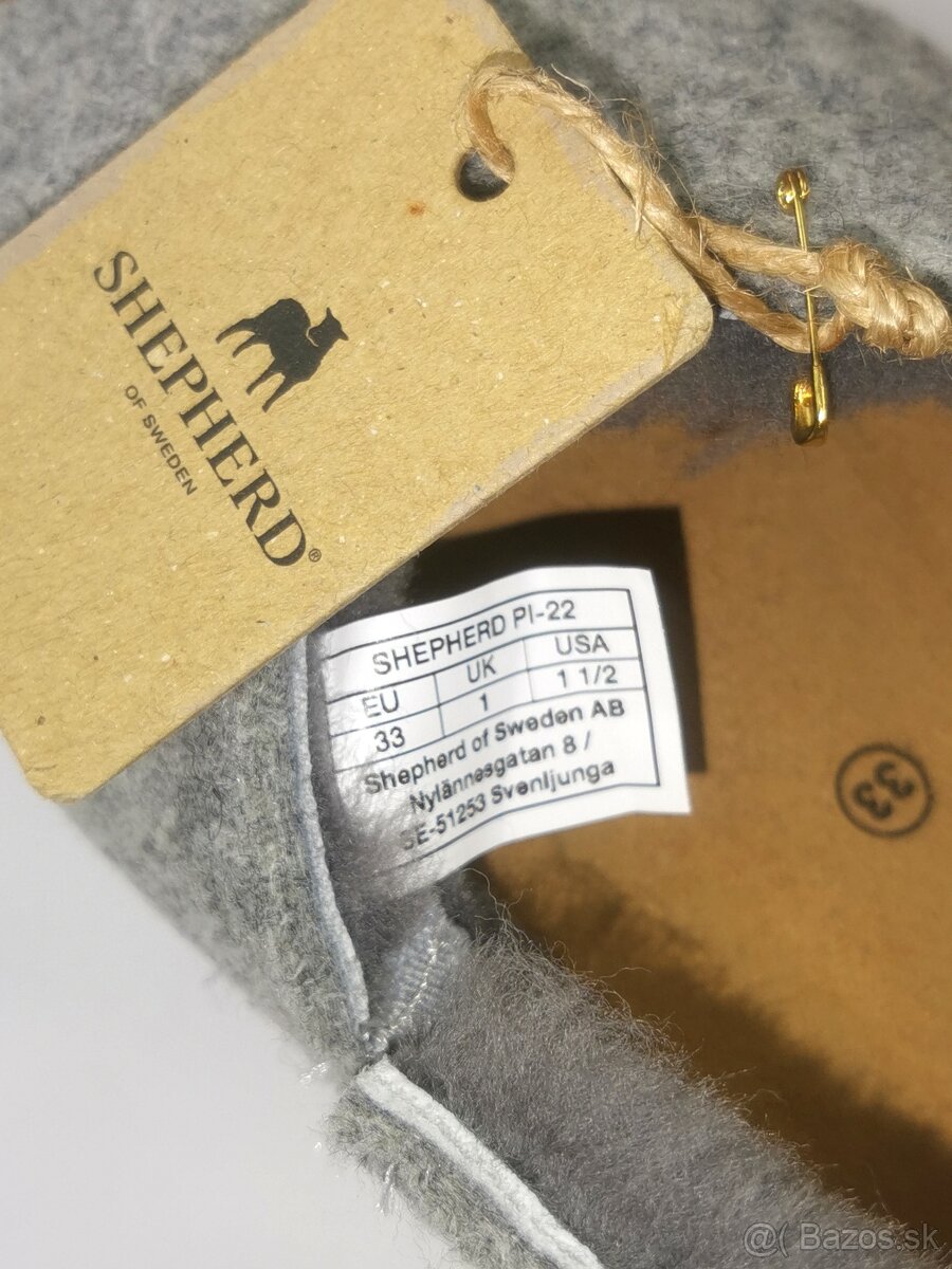 SHEPHERD - Nové luxusné papučky s ovčou vlnou veľkosť 32 - 4