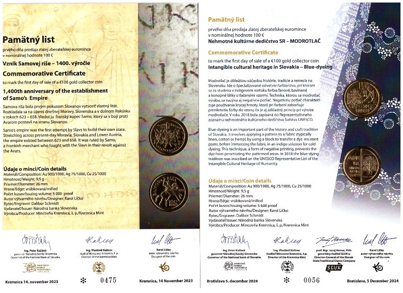 Pamätné listy k 100€ minciam - 4