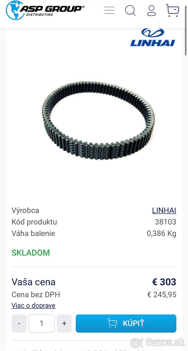 Remeň variátora Linhai - 4