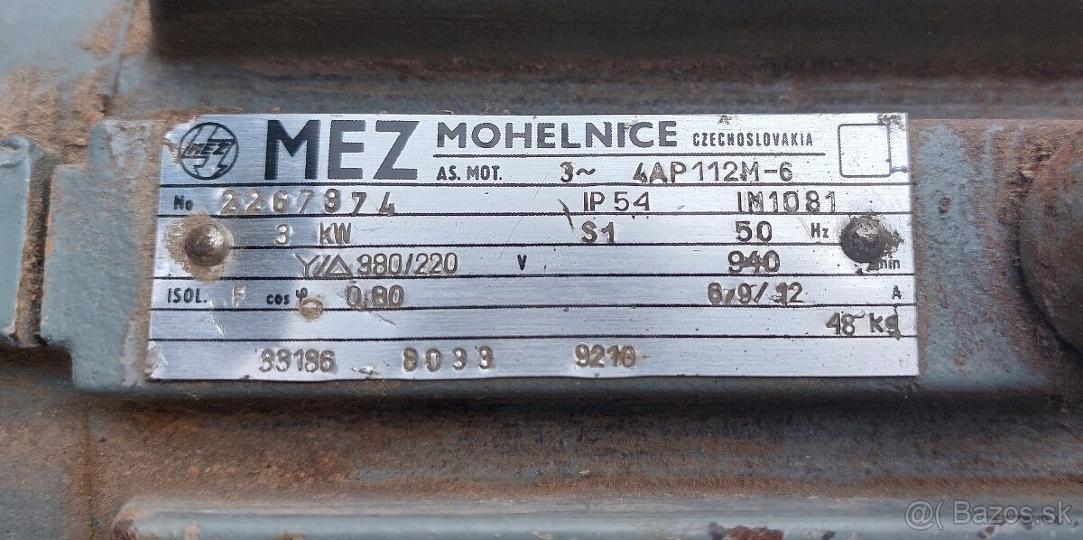 Motor 3kW 940ot/min - 4