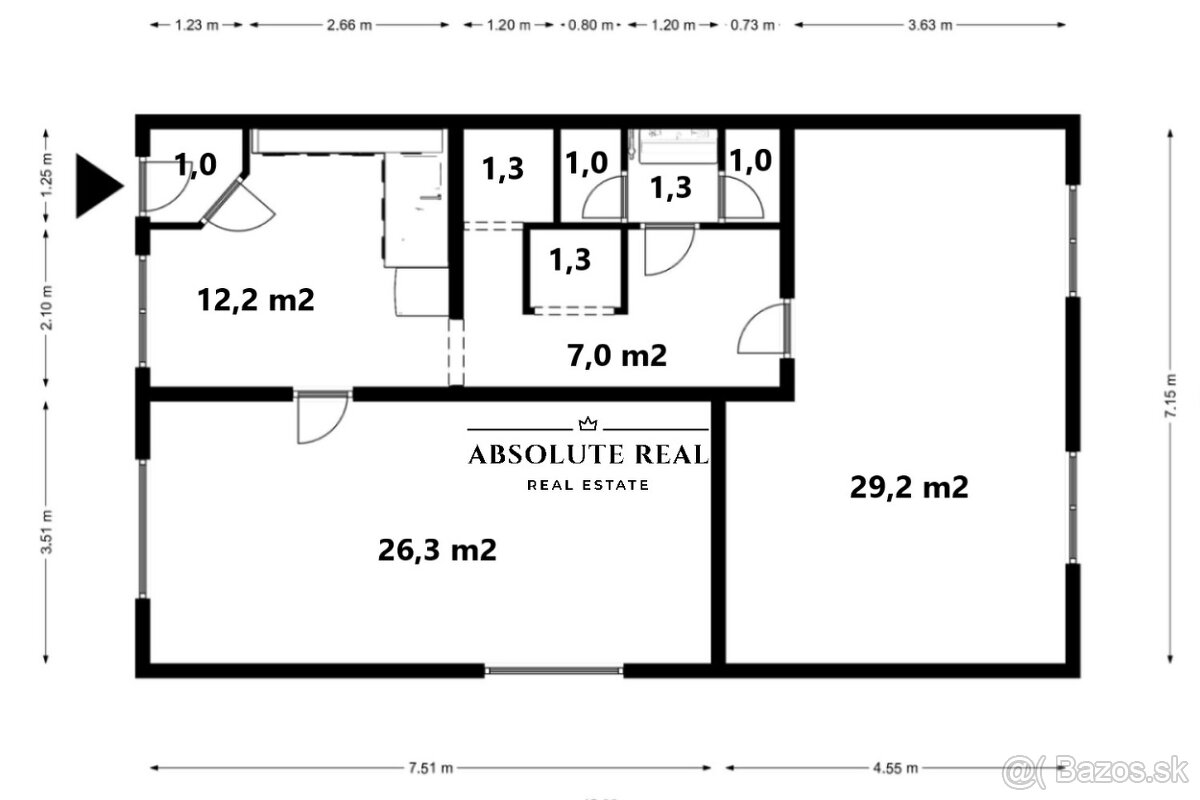 Nebytový priestor BA Dúbravka, Cabanova ulica, 81,45 m2 - 4