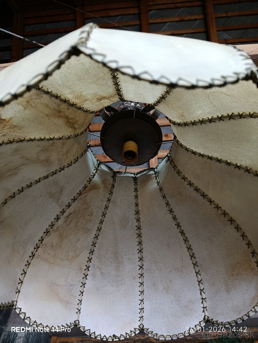 Plafónová lampa -koža - 4