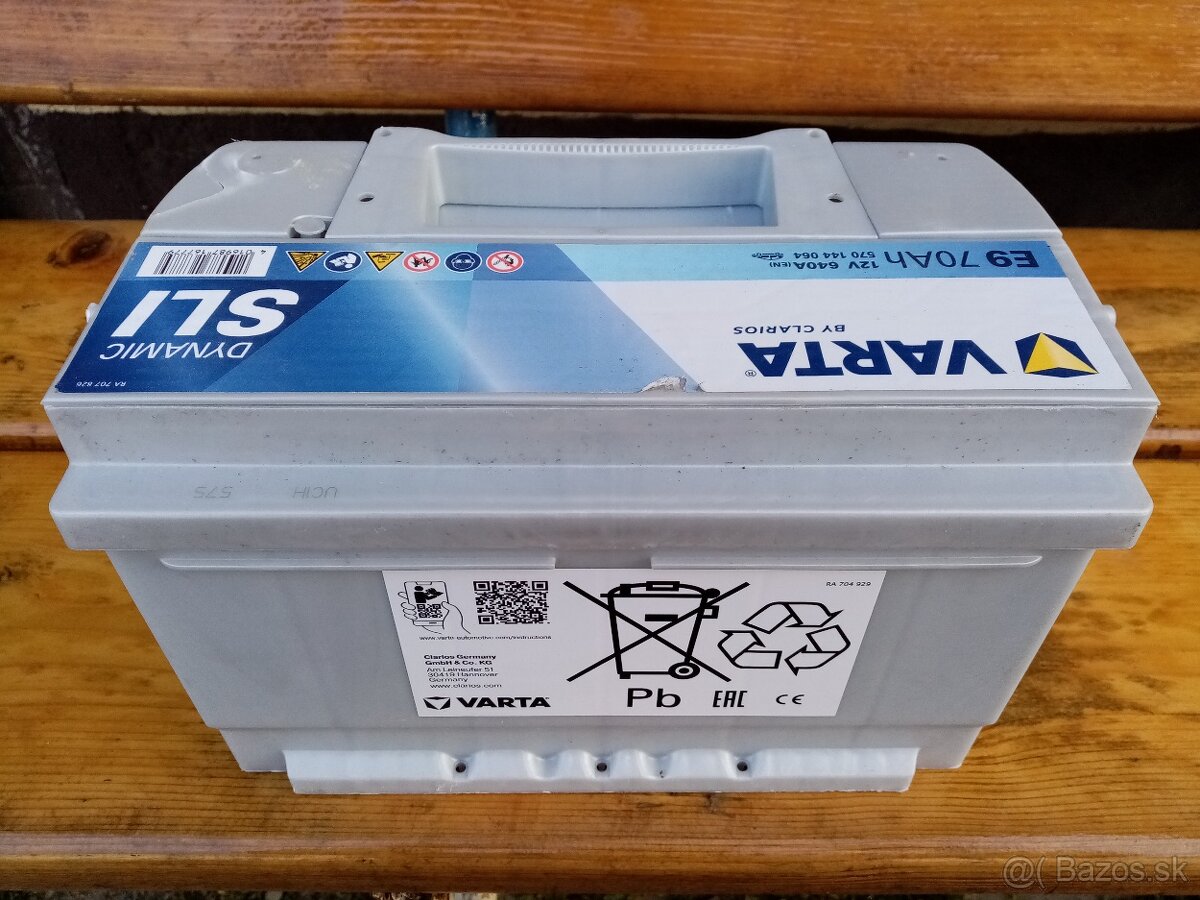 Nova Autobatéria 12V VARTA E9 70Ah 640A - 4