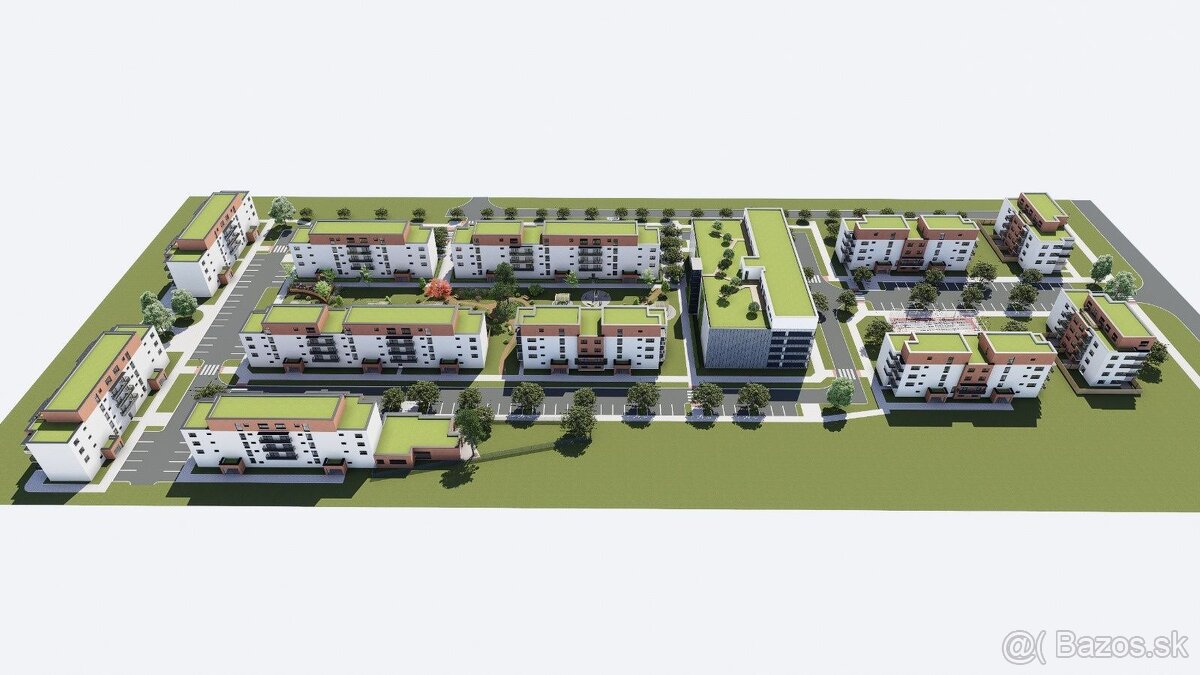 Projekt PARADAJS, Hlohovec novostavba 1izbový byt, výmera (4 - 4