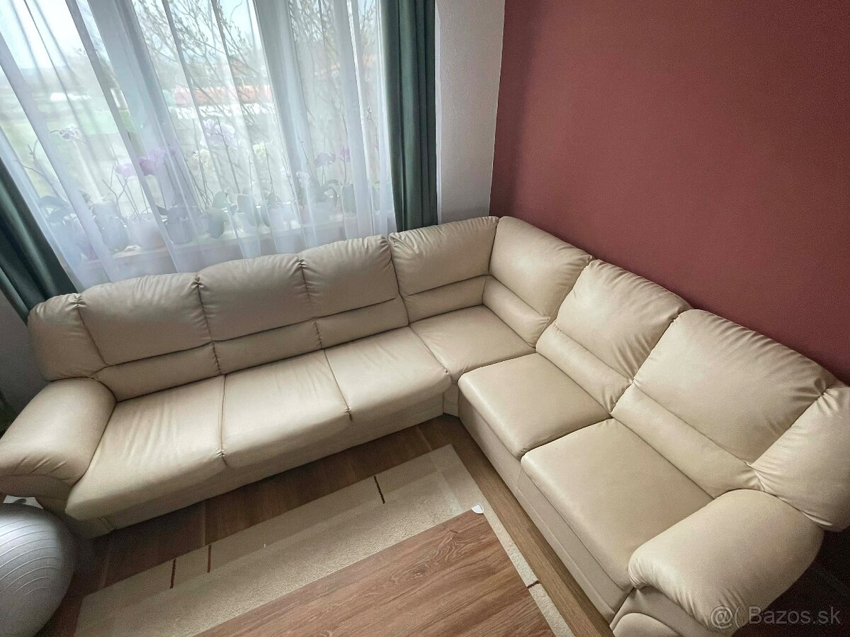 Rohová sedačka kožená - 4