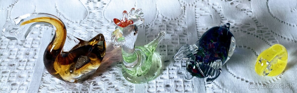 Sklenené dekorácie - zberateľské - 4