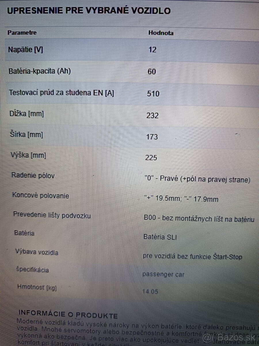 Autobatéria 60 Ah ERA - 4