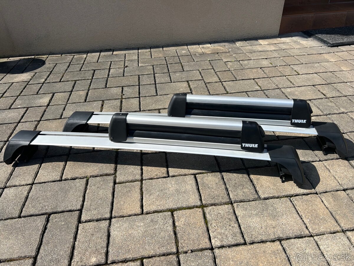 Strešný nosič Yakima + Thule na 4 Lyže - 4