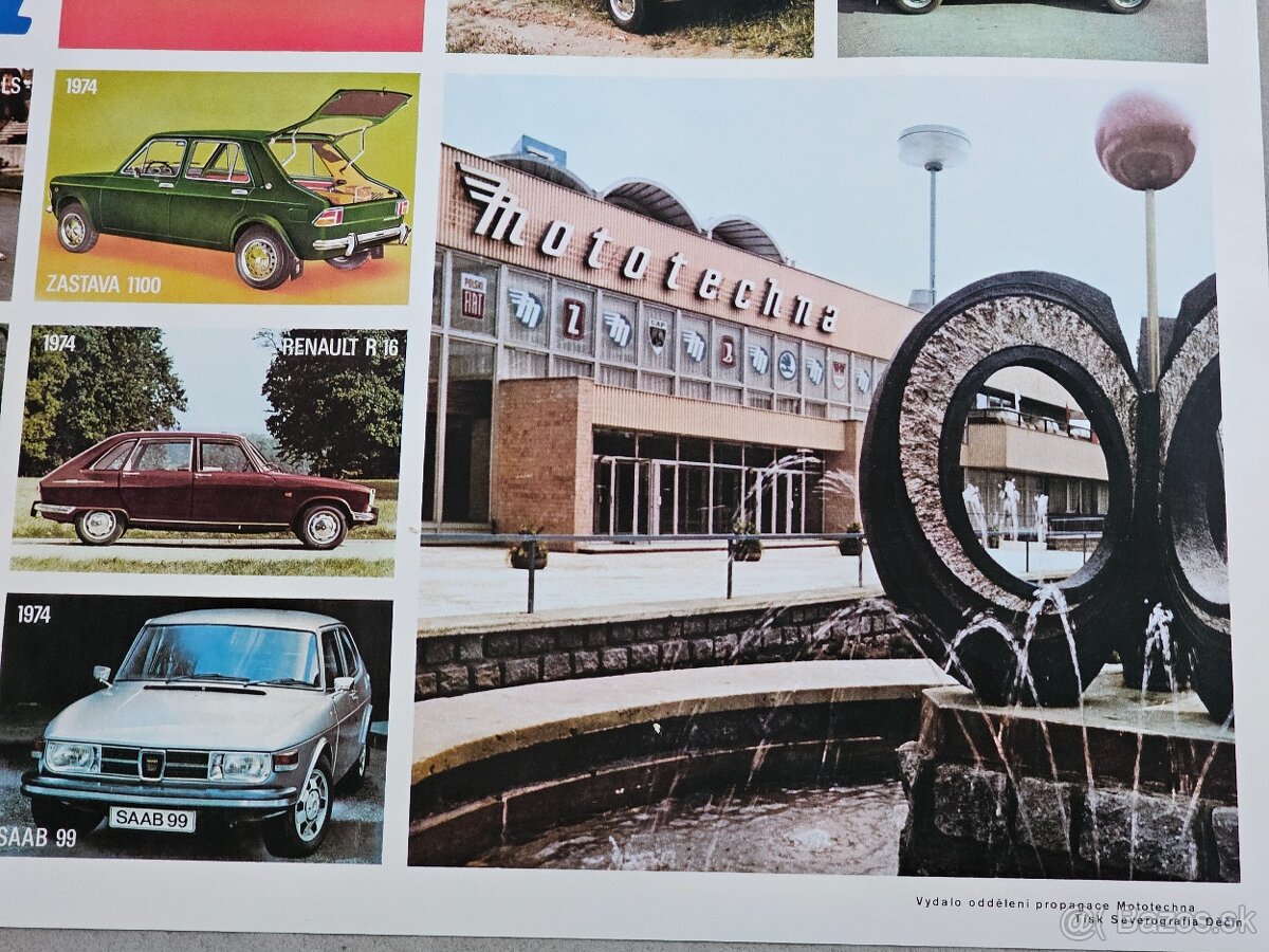 plakát mototechna motokov Volha škoda fiat tatra trabant VAZ - 4
