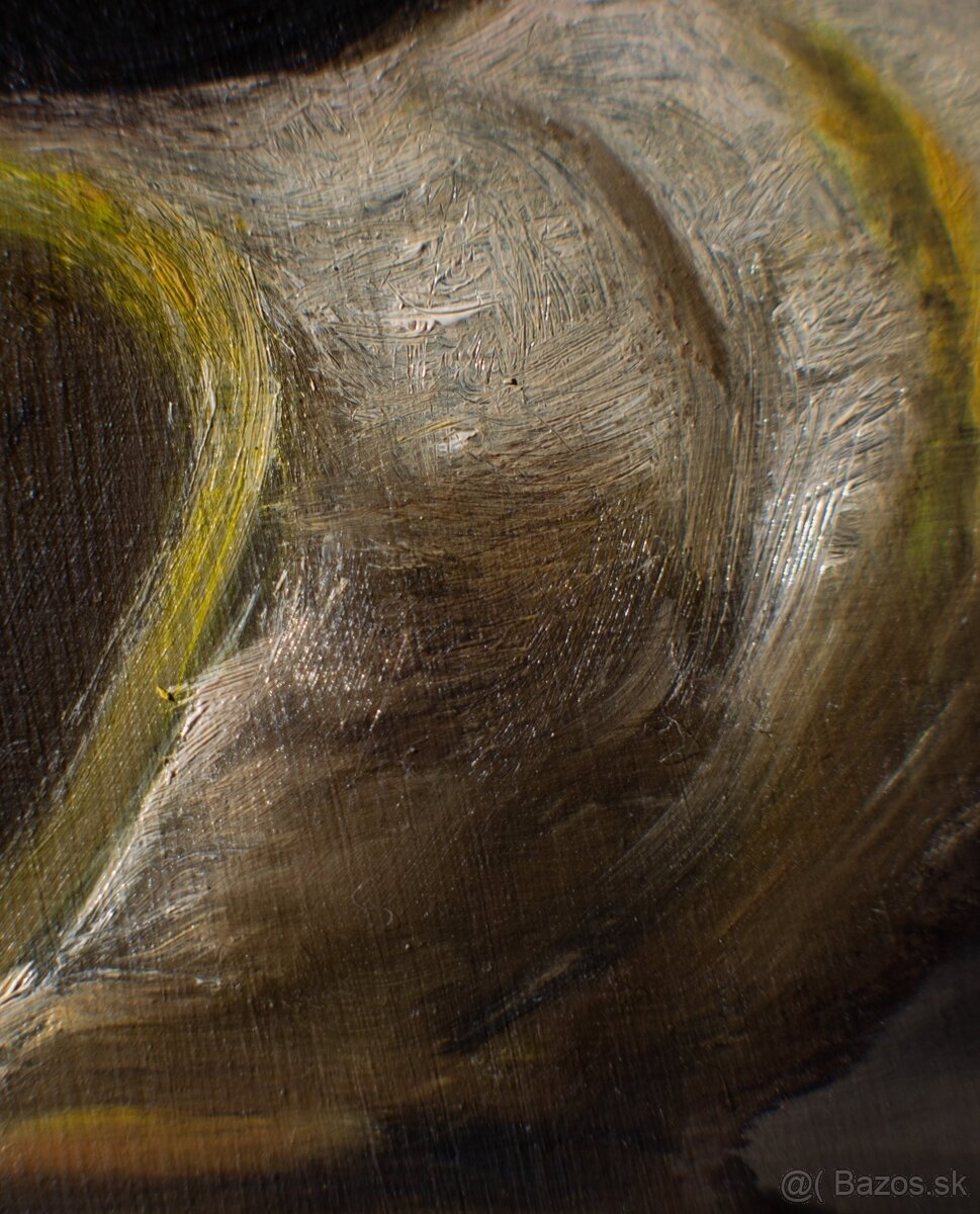 Zátišie s banánom - tradičná olejomaľba - 4