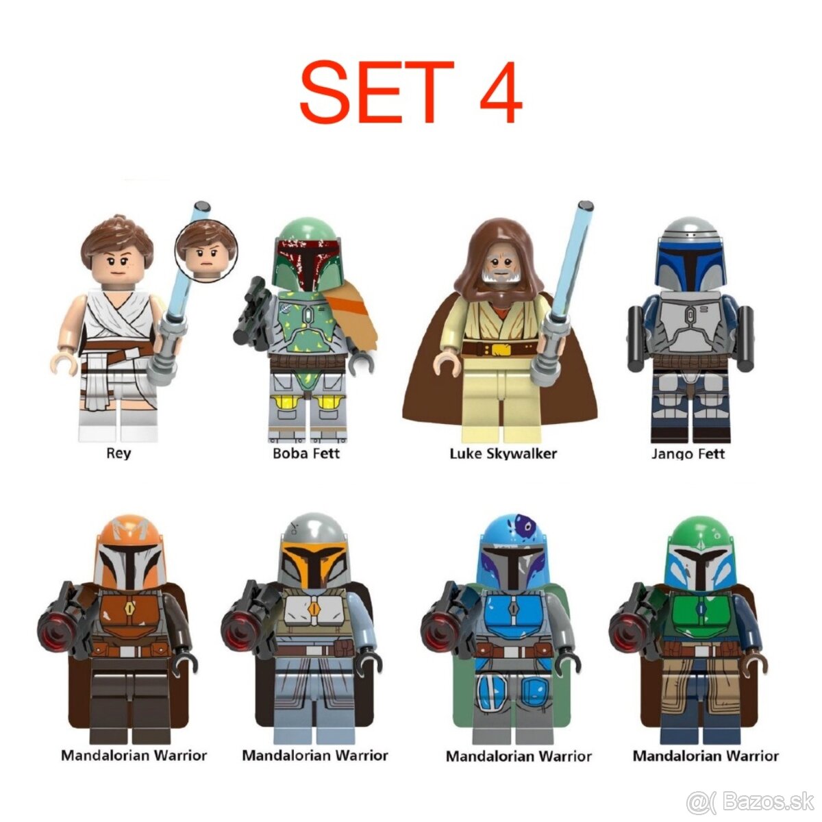 Rôzne figúrky Star Wars 3 (8ks) - typ lego - nové - 4