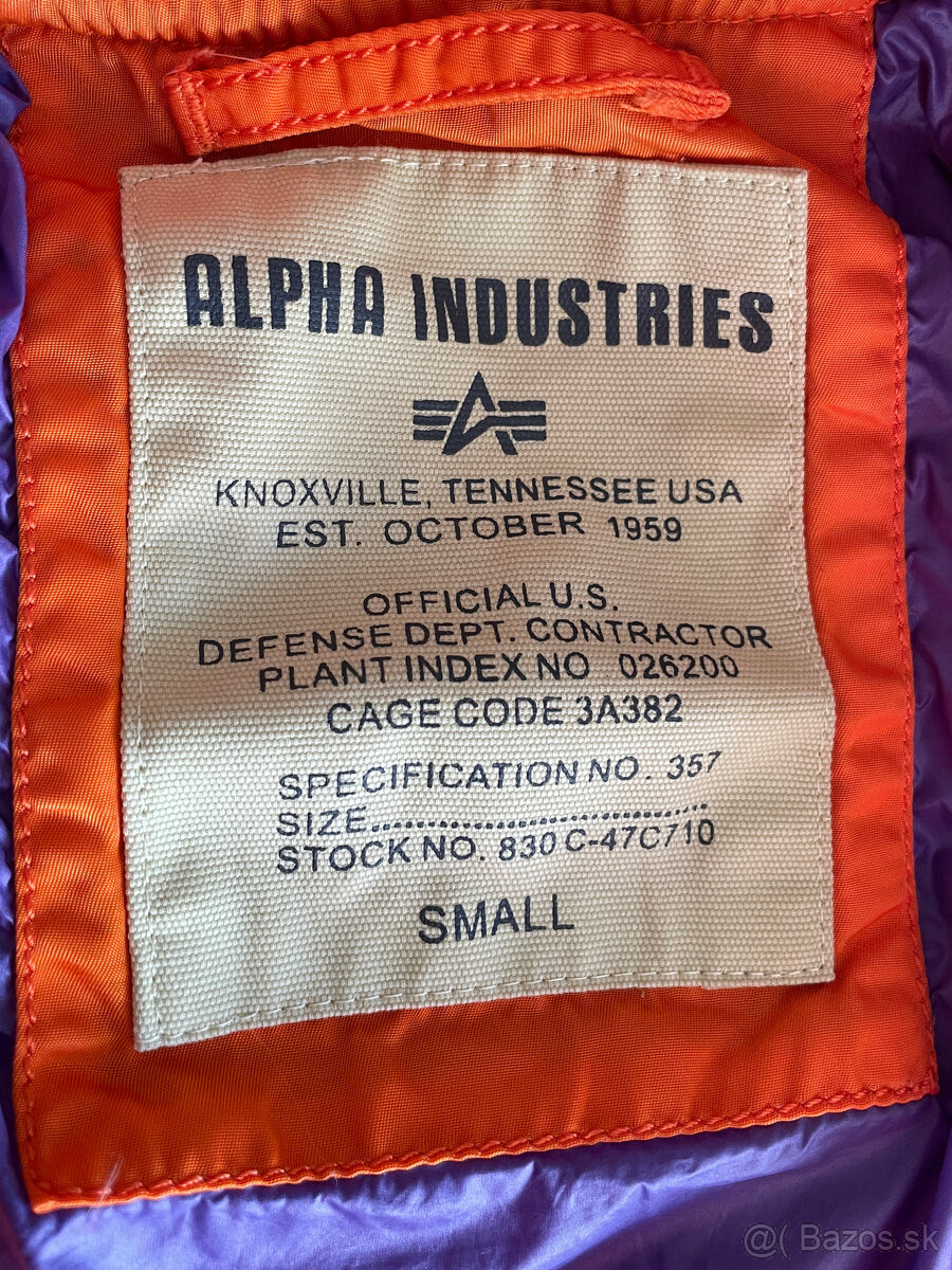 ALPHA INDUSTRIES DÁMSKA ORANŽOVÁ VEĽKOSŤ -S- - 4